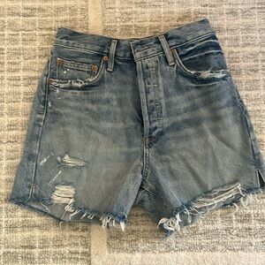 Agolde Parker distressed high waisted shorts